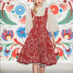 Lena Hoschek SS18: Ivory Balkan Blouse